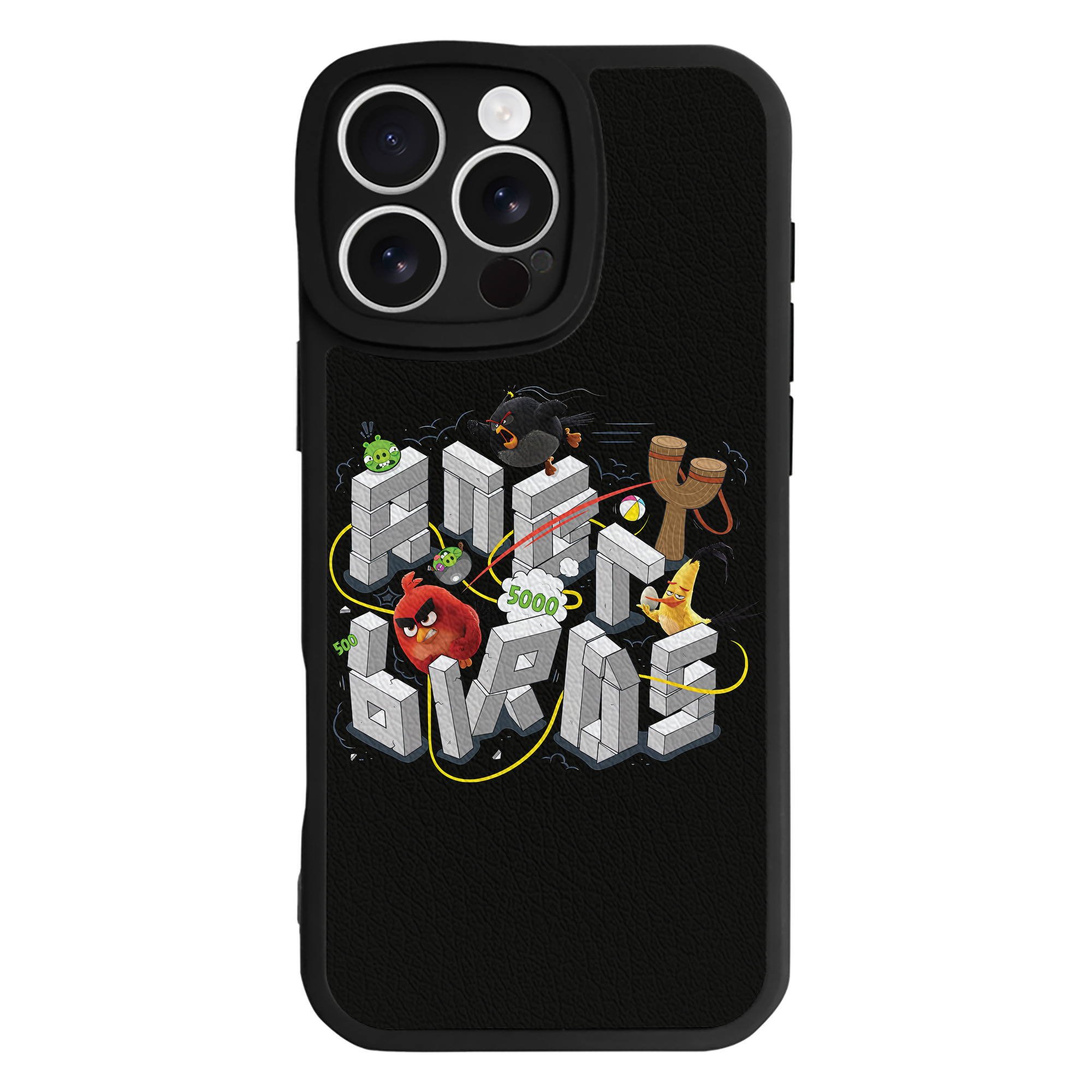 （画像用） Angry Birds アングリーバード 【iPhone 16シリーズ対応】シリコンスマホケース（レザー調） 材質：シリコン